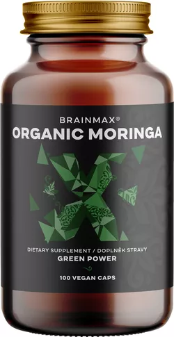 obrázek BrainMax Organic Moringa, 500 mg, 100 rostlinných kapslí