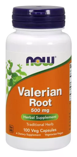 obrázek Now® Foods NOW Valerian Root (kozlík lékařský), 500 mg, 100 rostlinných kapslí