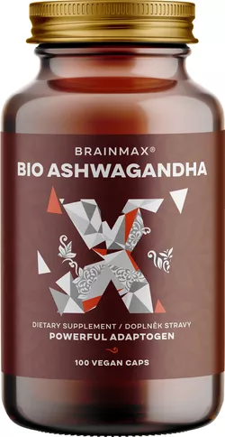 obrázek BrainMax BIO Ashwagandha (ašvaganda), 660 mg, 100 rostlinných kapslí