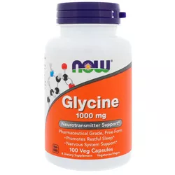 obrázek NOW® Foods NOW Glycin, 1000 mg, 100 kapslí