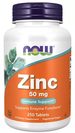 obrázek NOW® Foods NOW Zinc (zinek glukonát), 50 mg, 250 tablet