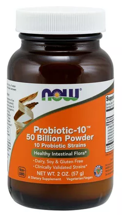 obrázek Now® Foods NOW Probiotic-10, probiotika, 50 miliard CFU, 10 kmenů, 57g