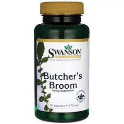 obrázek Swanson Butcher's Broom (Listnatec pichlavý), 470 mg, 100 kapslí