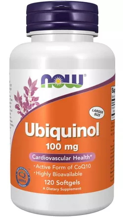 obrázek Now® Foods NOW Ubiquinol, Kaneka, 100 mg, 120 softgel kapslí