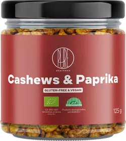 obrázek BrainMax Pure Cashews & Paprika, kešu a paprika, BIO, 125 g