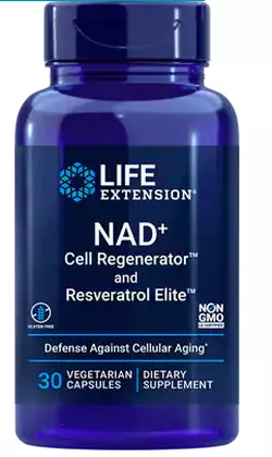 obrázek Life Extension Optimized NAD+ Cell Regenerator™ a Resveratrol, 30 rostlinných kapslí