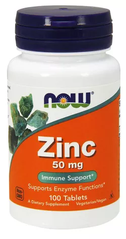 obrázek Now® Foods NOW Zinc (zinek glukonát) 50 mg, 100 tablet