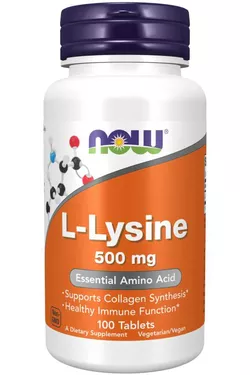 obrázek Now® Foods Now L-Lysine (L-lysin), 500 mg, 100 tablet