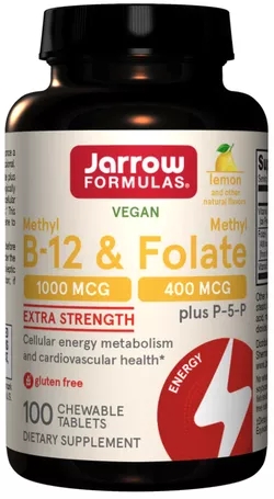 obrázek Jarrow Formulas Jarrow Methyl B-12 & Methyl Folate, (Vitamín B12 + Kyselina listová, aktivované formy)