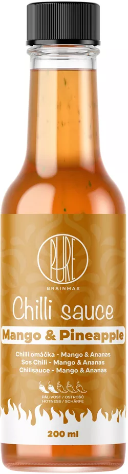 BrainMax Pure Chilli sauce - Mango & Ananas (chilli omáčka), 200 ml