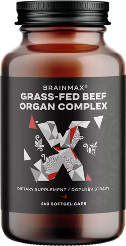 obrázek BrainMax Grass-Fed Beef Organ complex, hovězí orgány, 240 kapslí