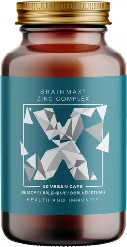 obrázek BrainMax Zinc Complex, Zinek, Selen, Měď a Kurkuma, 50 kapslí