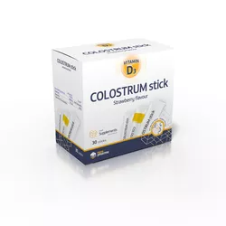 mcePharma COLOSTRUM 800 mg + Vitamín D3 500IU, 30 sticků s jahodovou příchutí