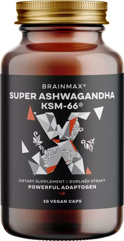 obrázek BrainMax Super Ashwagandha extrakt KSM-66, 50 kapslí