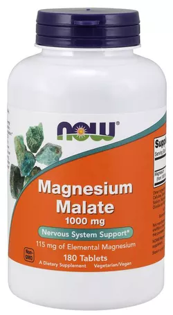 obrázek Now® Foods NOW Magnesium Malate, 180 tablet