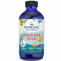 obrázek Nordic Naturals Children's DHA, Omega 3 pro děti - jahoda, 530mg, 237 ml