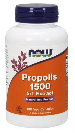 obrázek NOW® Foods NOW Propolis 5:1 Extrakt, 1500 mg, 100 rostlinných kapslí