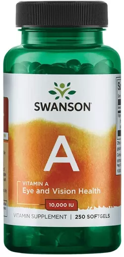 obrázek Swanson Vitamin A, 10000 IU, 250 softgels