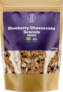 obrázek BrainMax Pure Blueberry Cheesecake Granola, Borůvky a Bílá čokoláda, 400 g