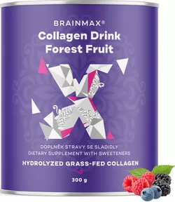 obrázek BrainMax Pure Collagen Drink, kolagen nápoj, lesní ovoce 300 g