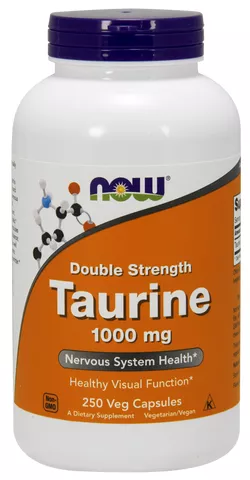 obrázek Now® Foods NOW Taurine Double Strength (Taurin dvojitá síla) 1000 mg, 250 rostlinných kapslí