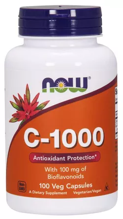 obrázek NOW® Foods NOW Vitamin C-1000 s bioflavonoidy, 100 rostlinných kapslí