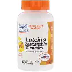 obrázek Doctor's Best Doctor’s Best Lutein & Zeaxanthin (zdraví očí), 60 gumových vegan bonbónů s příchutí manga