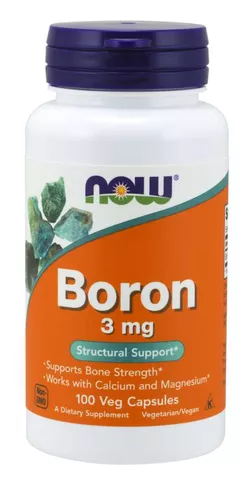 obrázek NOW® Foods NOW Boron (bor), 3 mg, 100 kapslí