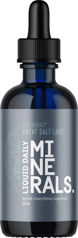 obrázek BrainMax Liquid Daily Minerals, Minerály v tekuté přírodní formě pro alkalizaci a remineralizaci, 120 ml