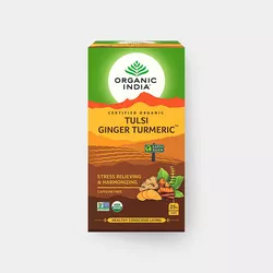 obrázek Organic India Tulsi kurkuma-zázvor BIO, 25 sáčků - Bio *CZ-BIO-001 certifikát
