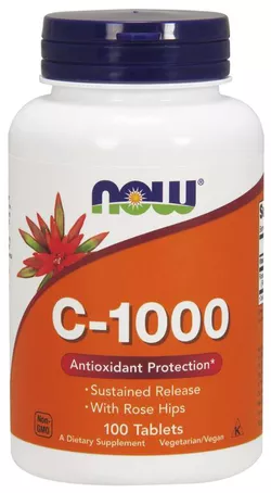 obrázek NOW® Foods NOW Vitamin C-1000 s šípkem a postupným uvolňováním, 100 tablet