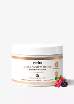 obrázek VENIRA lymfa system, active boost & detox, lesní plody, 78 g