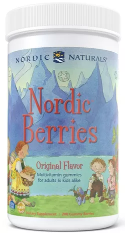 obrázek Nordic Naturals Nordic Berries Multivitamin pro Děti, Sladkokyselé, 200 gumových bombonu