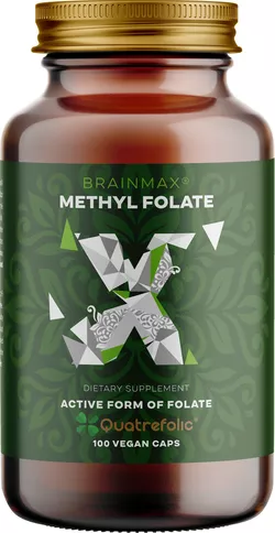 obrázek BrainMax Methyl Folate, Kyselina listová v aktivní formě, 400 mcg