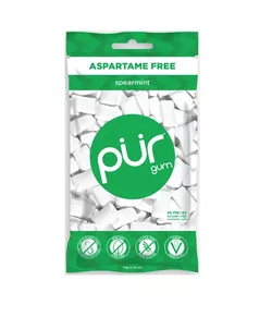 obrázek PÜR přírodní žvýkačky bez Aspartamu, Spearmint, 55ks