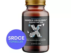 obrázek BrainMax Koenzym Q10, Ubiquinol, Kaneka, 100 mg, 60 softgel kapslí