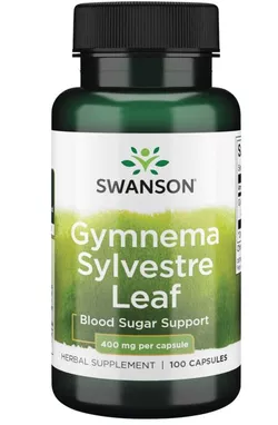 obrázek Swanson Gymnema Sylvestre Leaf (Gymnéma lesní), 400 mg, 100 kapslí