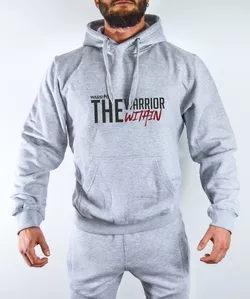 obrázek Mikina s kapucí Warrior Within XL Šedá