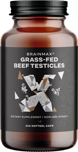 obrázek BrainMax Grass-Fed Beef testicles, hovězí varlata, 240 kapslí
