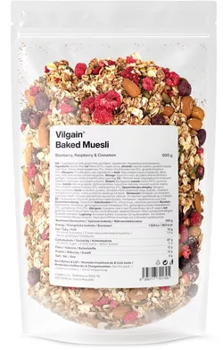 obrázek Vilgain Pečené muesli borůvky, maliny & skořice 600 g