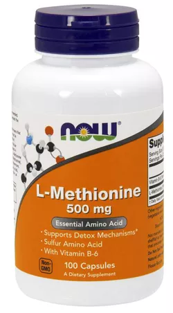 obrázek Now® Foods NOW L-Methionine, 500mg, 100 kapslí