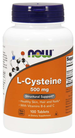 obrázek NOW® Foods NOW L-Cysteine, 500 mg, 100 tablet