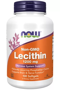 obrázek Now® Foods NOW Lecithin (lecitin), 1200 mg, 100 softgelových kapslí