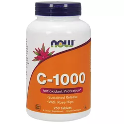obrázek Now® Foods NOW Vitamin C-1000 s šípkem a postupným uvolňováním, 250 tablet