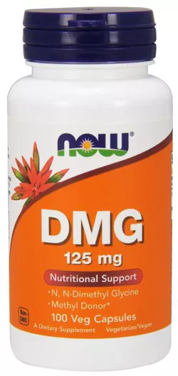 obrázek NOW® Foods NOW DMG (Dimethylglycin), 125 mg, 100 rostlinných kapslí
