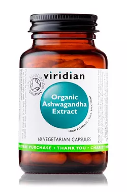 obrázek Viridian Ashwagandha Extract 60 kapslí Organic (indický ženšen)