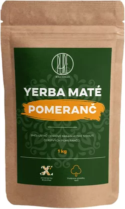 obrázek BrainMax Pure Organic Yerba Maté - Pomeranč, 1000 g