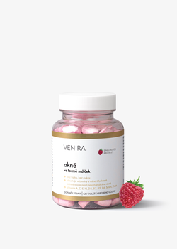 obrázek VENIRA srdíčka proti akné, malina, 120 srdíček