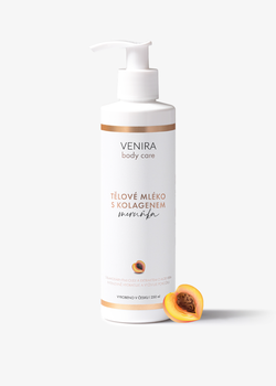 obrázek VENIRA tělové mléko s kolagenem, meruňka, 250 ml