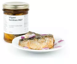obrázek Vilgain Sardinky v bio extra panenském olivovém oleji 190 g